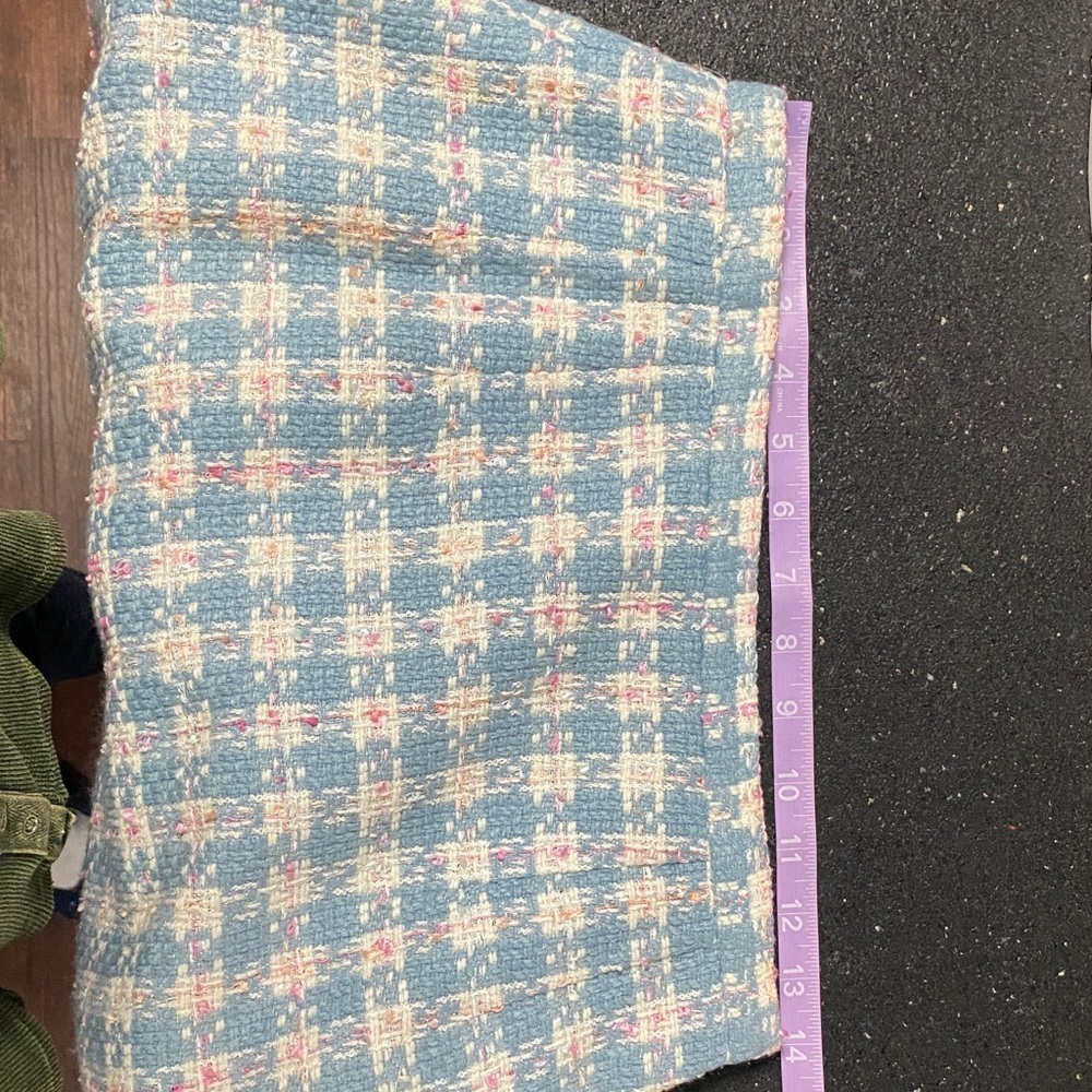 90s Tweed JG Hook  Blue and White Skirt - Picture 7 of 7